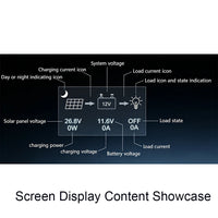VTX-4134053 Auto Voltage 12V 24V 36V 48V 60A MPPT Solar Controller LCD Screen RV Off-Grid System Battery Charge Regulator Home