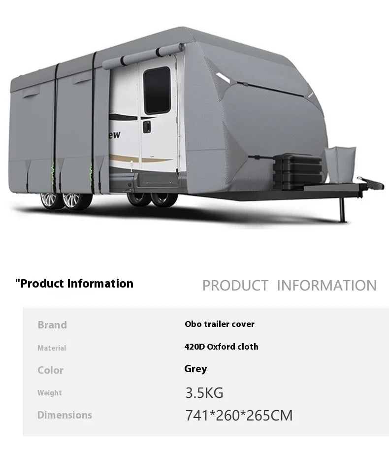 Waterproof Oxford Car Cover for 16-24ft European American Model Camper Trailer