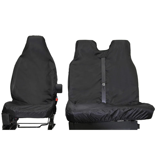 VTX-1283237 ZHIXIAO Heavy Duty Black Waterproof Van Seat Cover Full Set Universal Fit Single Double Durable Polyester All-Season