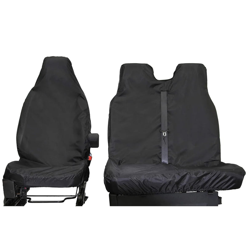 VTX-1283237 ZHIXIAO Heavy Duty Black Waterproof Van Seat Cover Full Set Universal Fit Single Double Durable Polyester All-Season