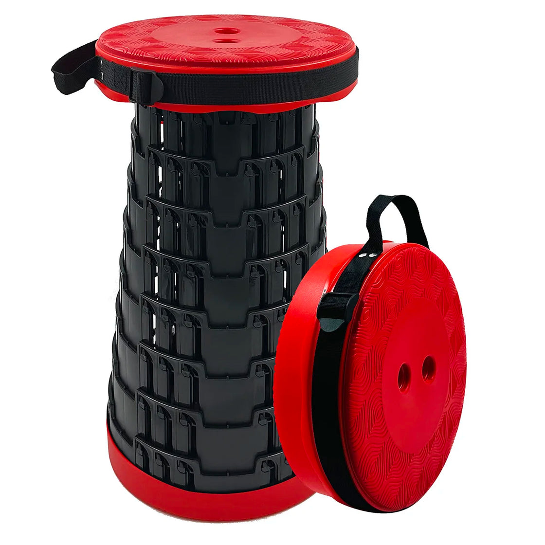 Telescopic Stool with Cushion, 660lb Capacity, Lightweight and Foldable for Outdoor and Indoor Use