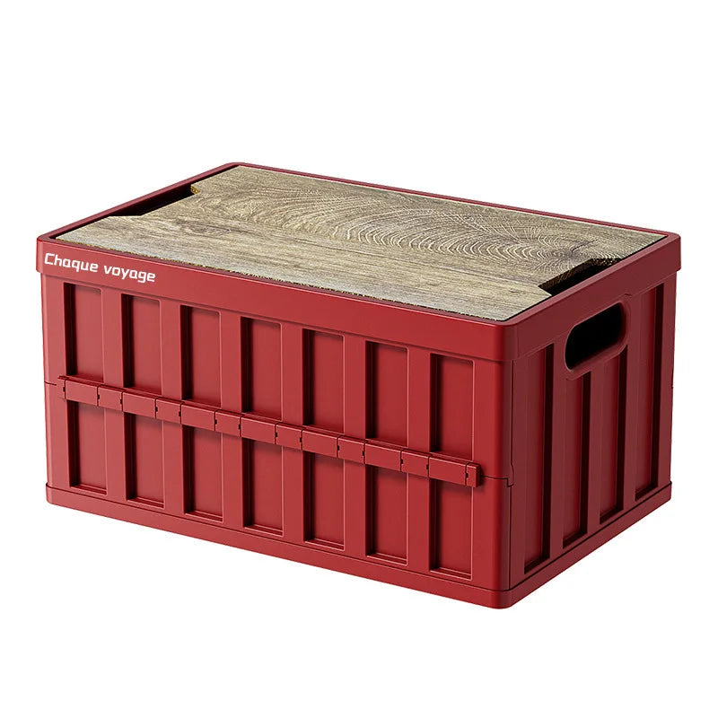 Foldable Plastic Beverage and Snack Storage Basket for Car Trunk and Outdoor Use