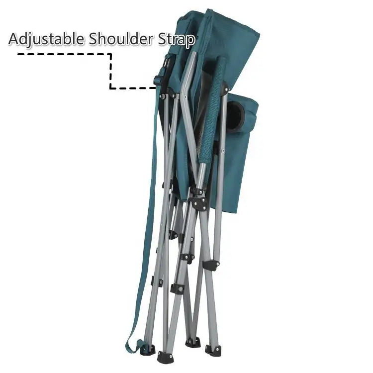 Portable Heavy-Duty Steel Frame Folding Camping Chair, 600D Oxford Fabric, Collapsible Design, Iron Frame, Custom Color Options
