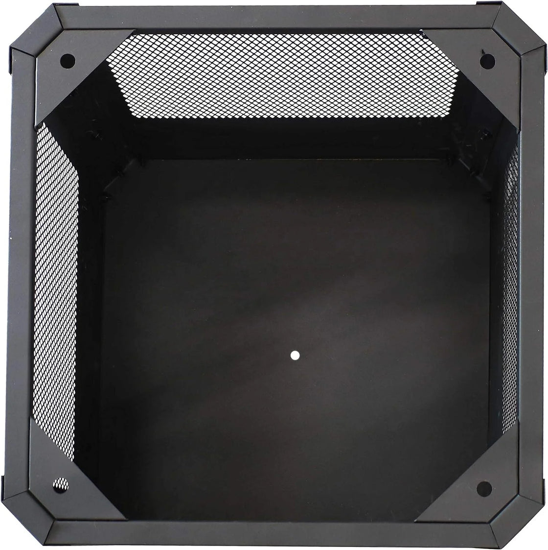 Customized Square Outdoor Wood-Burning Fire Pit with Cooking Grill, Alloy Steel, 42.5cm x 42.5cm x 50.2cm