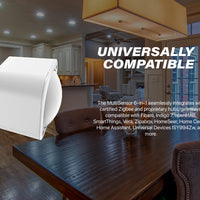 VTX-3839141 Z-Wave Plus Smart Home System Wireless Six-in-One Motion Sensor Detector Including Light Control Temperature Camping