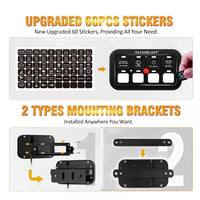 VTX-8366885 Dimmable Touch Control Panel Box Electronic Relay System Car 8 Gang Switch Truck ATV UTV Boat Marine SUV Caravan