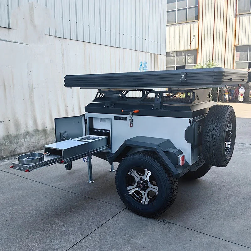 Customizable Off-Road Vehicle Trailer Tent for Outdoor Camping and Travel, Max Payload 500-3000kg, Carbon Steel Construction