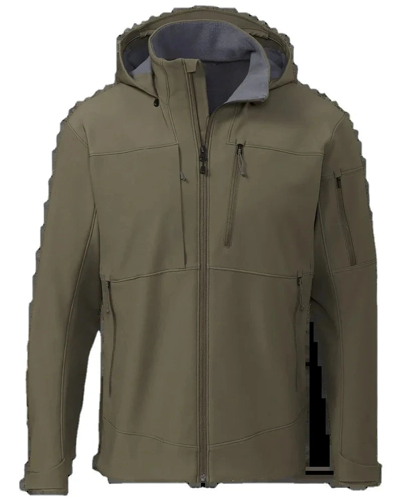 Men's Lightweight Camouflage Softshell Wind-Resistant Breathable Hunting Jacket