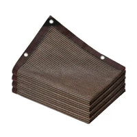 VTX-2167973 Beige HDPE Sun Shade Sail Rectangle Canopy Fabric Cloth Screen Water Air Permeable UV Resistant Carport Patio Outdoor