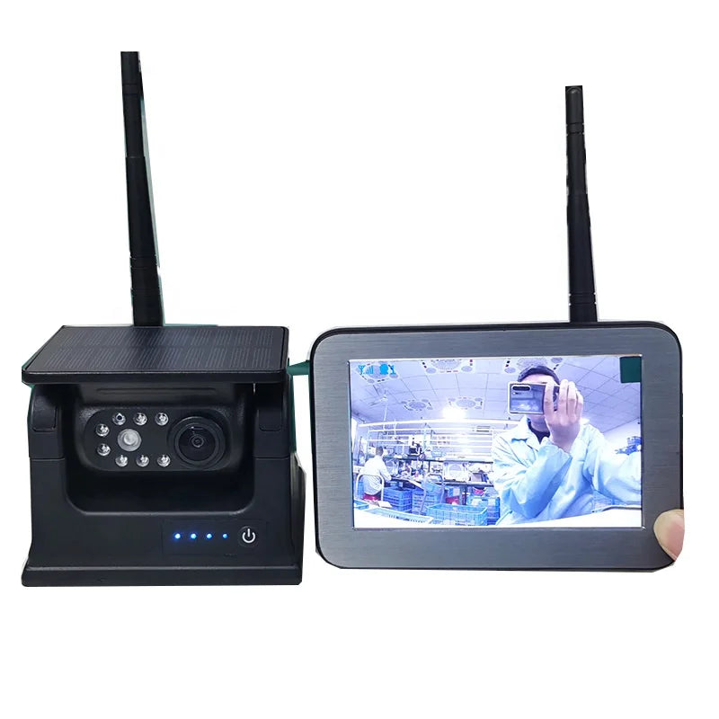 Universal Magnetic Solar Backup Camera with 5-Inch Wireless Monitor and Night View Function