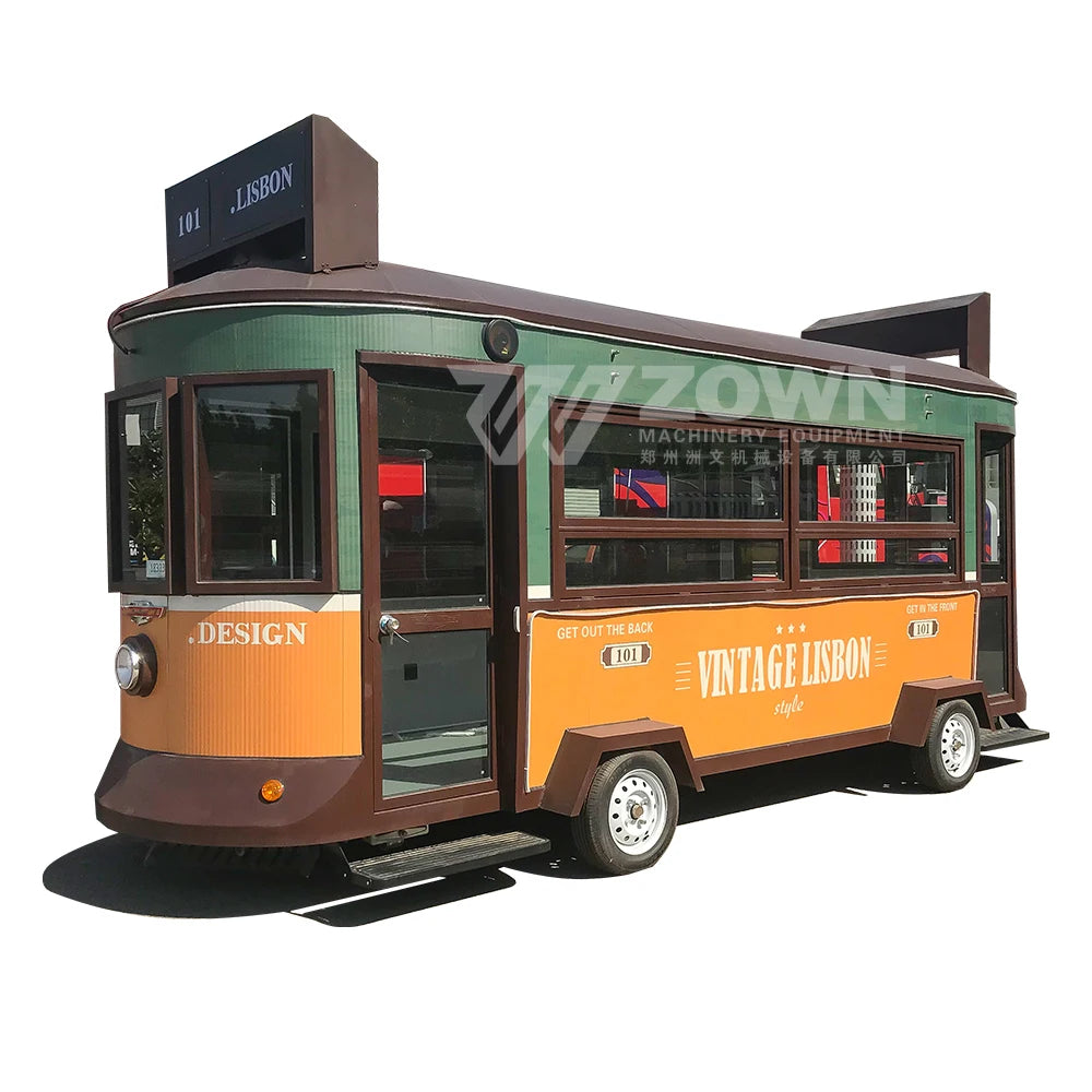 Mobile Food Trailer for Coffee and Fast Food Delivery, Electric, Customized Color, Size 4000-2000-2350 mm, Load Capacity 2500 kg, Internal Area 6-8 ㎡