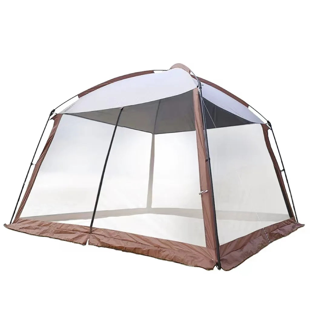 Double Layer Oxford Cloth Camping Tent with Sunshade and Anti-Mosquito Features