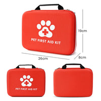 VTX-0660645 Portable Large Capacity Emergency Survival First Aid Kit-RED EVA Waterproof Dog/Cat Pet Care Outdoor Travel & Camping