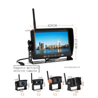 VTX-8203045 7'' 1080P 2 Digital RV Wireless Backup Camera System Highway Monitor Trailer Truck Bus Motorhomes Night Vision