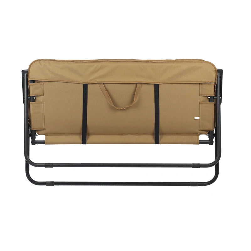 Double Person Camping Chair with Cotton Fabric and Metal Frame, Foldable and Portable, Suitable for Outdoor Use