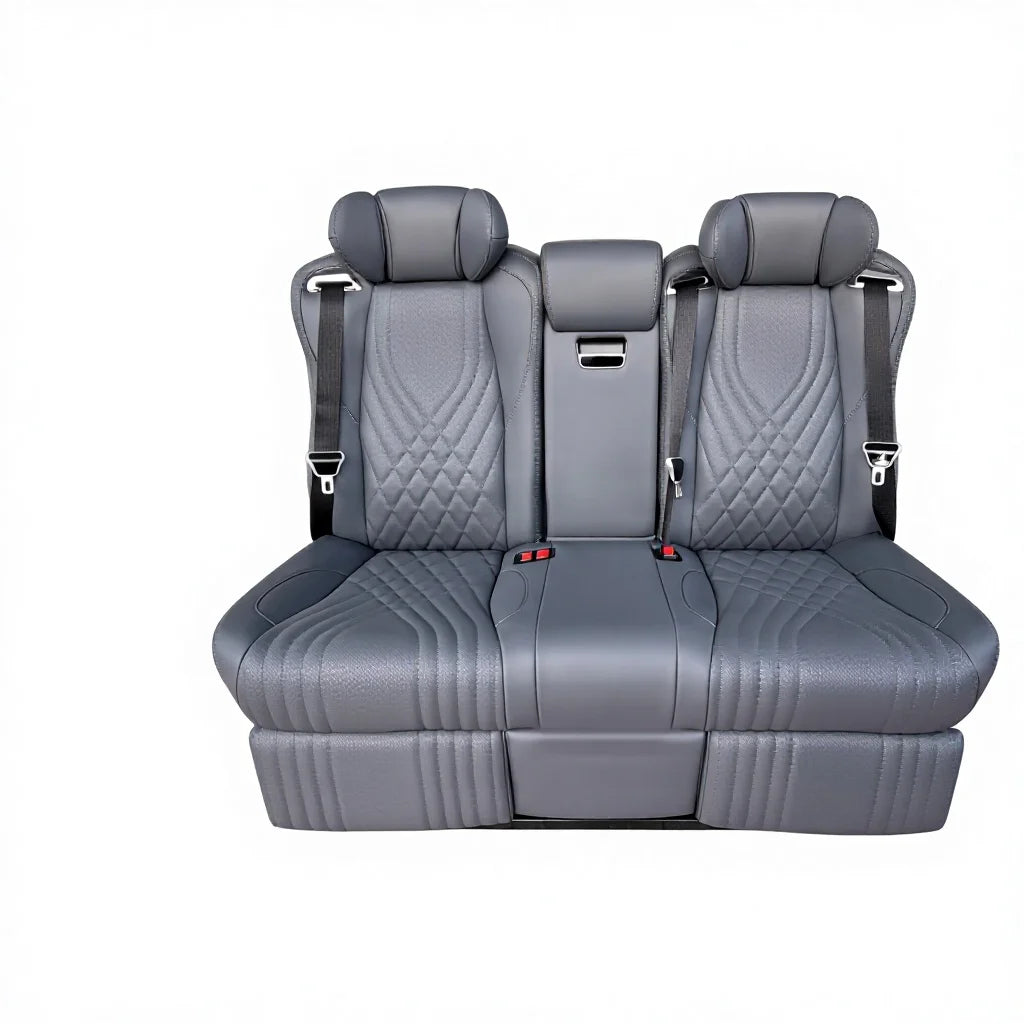 Vito Alphard MPV Rear Seat Butterfly-style Sofa Bed with Reclining Functionality and Napa Leather Upholstery