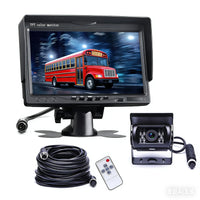 VTX-8006437 Waterproof 7-Inch LCD Monitor Backup Camera System Kit 18 IR Night Vision Wide Angle Rear View Parking RV Truck