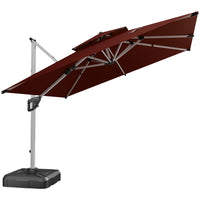 VTX-1971365 Modern Design Waterproof Windproof UV Protect Dining Garden Terrace Sunshade Patio Umbrella Base Villa Pool Courtyard