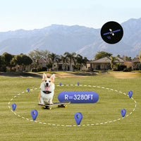 VTX-7408293 Pet Training Collar Outdoor Wireless GPS Electric Dog Fence Rechargeable Shock Plastic Home Decor Gifting Patio Garden