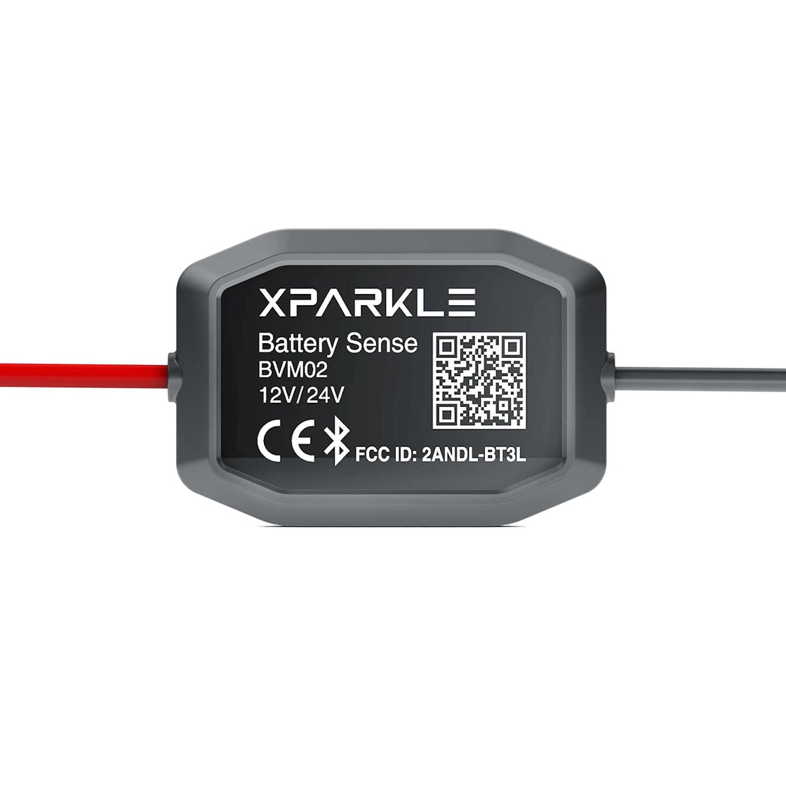 Wireless Vehicle Battery Monitor for 12V and 24V Batteries, Model BVM02, Real-Time Health Tracking