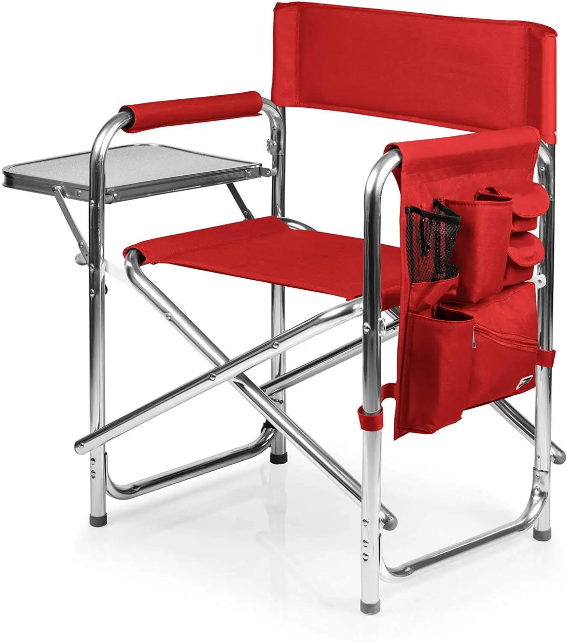 Outdoor Portable Folding Fishing Chair with Side Table, Aluminum Frame, Polyester Fabric, 300lbs Capacity, Custom Color