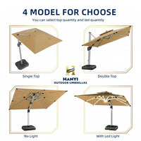 VTX-1971365 Modern Design Waterproof Windproof UV Protect Dining Garden Terrace Sunshade Patio Umbrella Base Villa Pool Courtyard