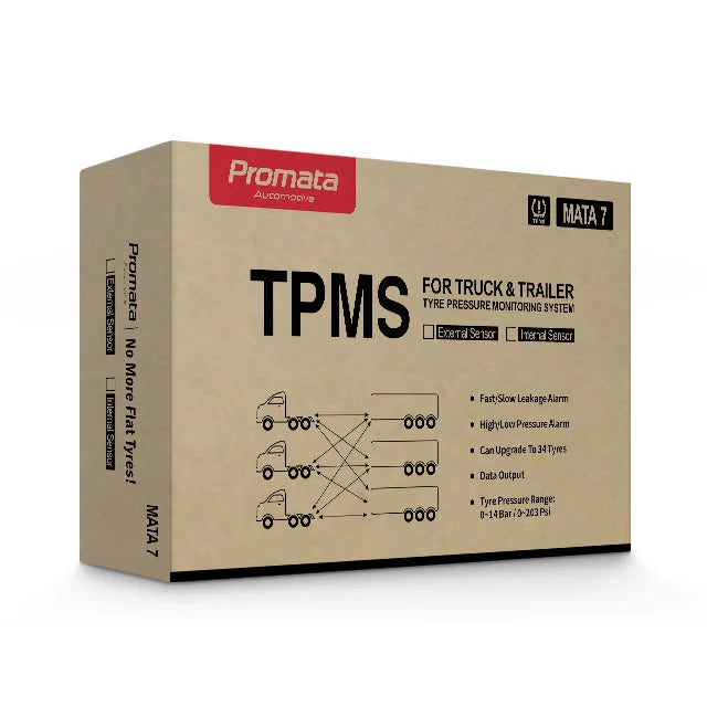 203 PSI Tire Pressure Monitoring System with External Sensors for Trucks, RVs, Trailers, and Buses