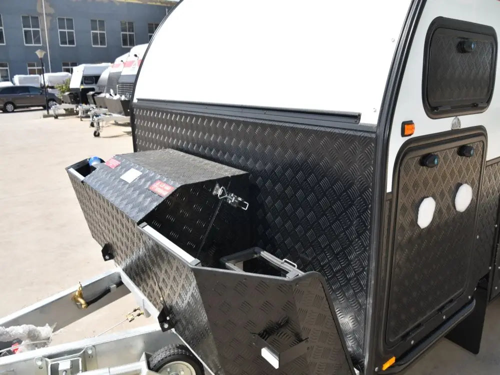 13 Foot Off-Road Camper RV Travel Trailer with Aluminum Composite Panel and Electric Brake System