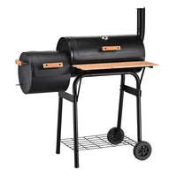 VTX-2692261 Backyard Outdoor Kitchen Barbecue Smoker Large Steel Trolley Garden Party Black Cart Bbq Charcoal Grill Home Cooking