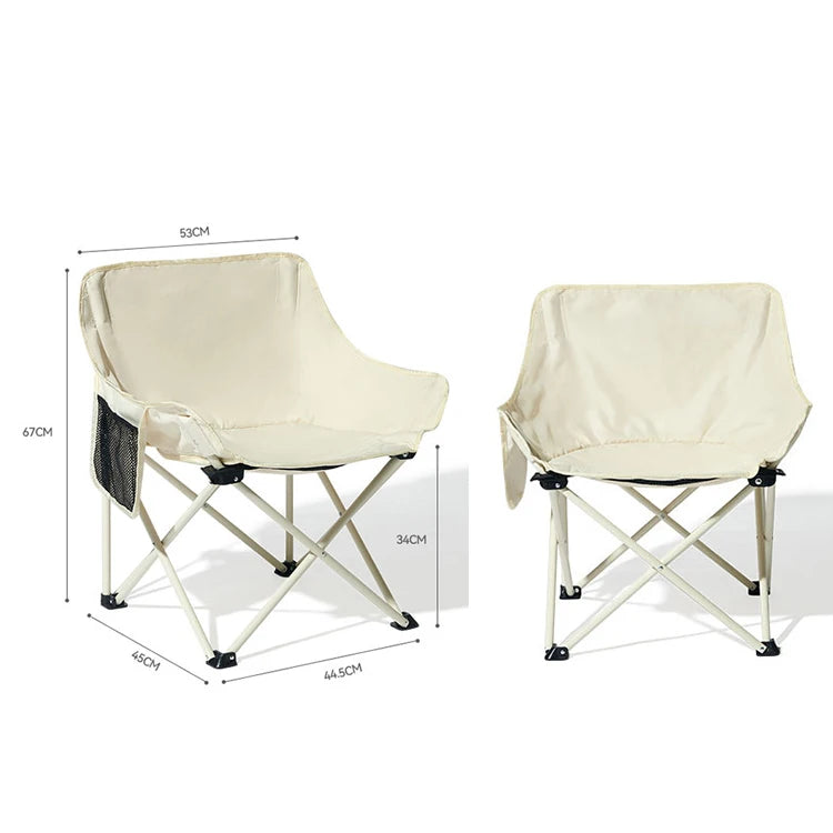 Aluminum Oxford Fabric Folding Chair with Armrest for Outdoor Use