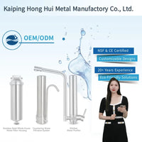 VTX-7574309 NSF/ANSI 42&372 Portable 2.25 Gallons Outdoor Camping Stainless Steel Gravity Fed Water Filter System Hiking Travel