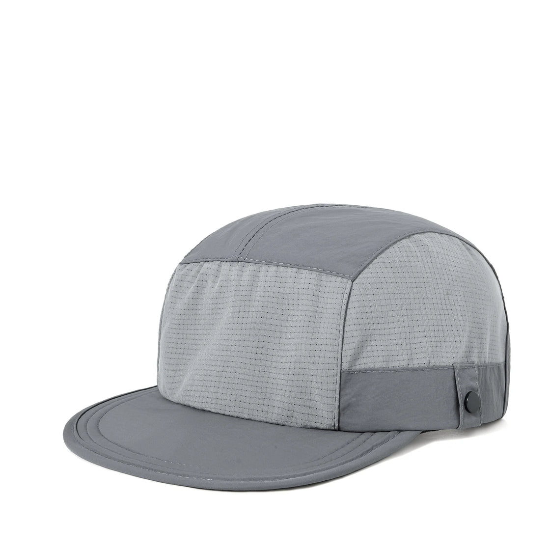 Unisex Five-Panel Mesh Snapback Baseball Cap for Outdoor Sports and Camping