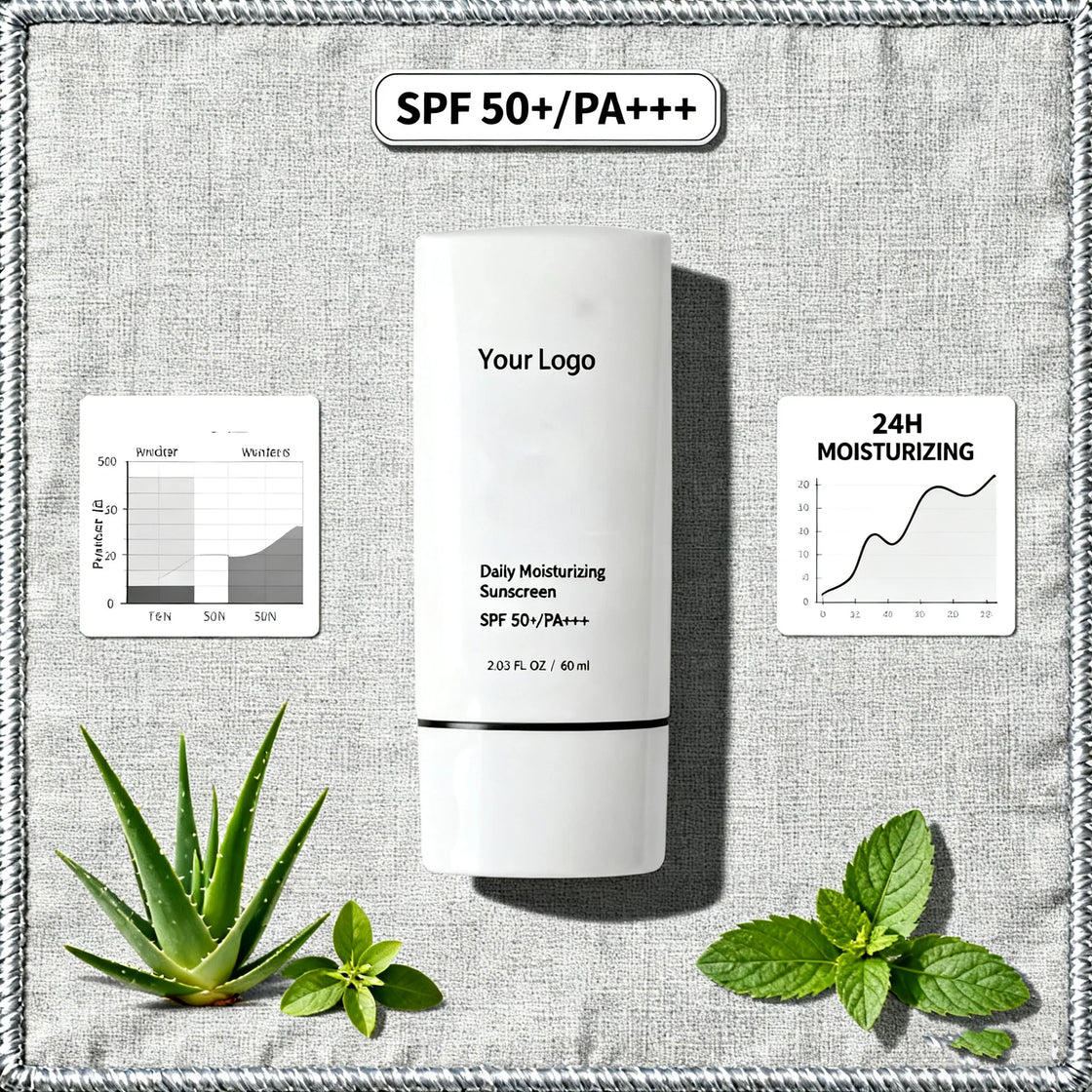 Daily Moisturizer Sunscreen Cream SPF50 PA+++ for All Skin Types