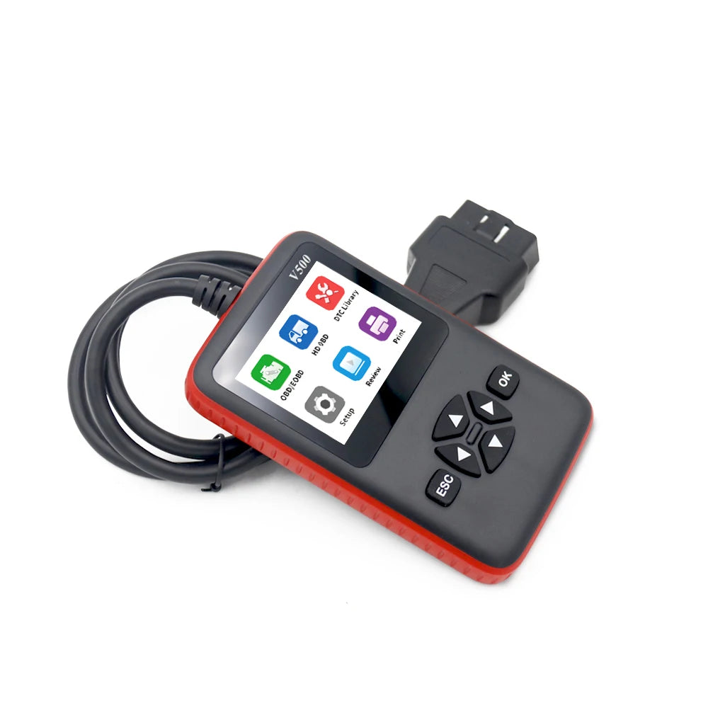 Diesel & Auto 2-in-1 OBD2 Code Reader Scanner for 12V 24V Trucks