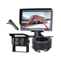 VTX-8006437 Waterproof 7-Inch LCD Monitor Backup Camera System Kit 18 IR Night Vision Wide Angle Rear View Parking RV Truck