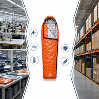 VTX-2414629 Ultralight Mylar Emergency Sleeping Bag Waterproof Thermal Bivvy Sack Outdoor Camping Survival Polyester Lightweight
