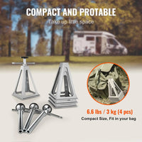 VTX-4527269 VEVOR RV Stabilizer Jacks 4 Pack Aluminum Leveling Stack Travel Trailer Camper Single Screw 6000 Lbs Adjustable 11/17