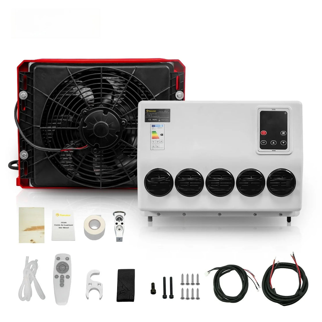 DC 24V Portable Truck Cab Air Conditioner AC-D1 with Remote Control for RV, Lorry, and Cars