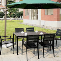 VTX-3445925 Modern All-weather HDPE Patio Garden Set Restaurant Dining Table Chair Outdoor Furniture Park Use Living Room Balcony