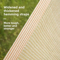 VTX-2167973 Beige HDPE Sun Shade Sail Rectangle Canopy Fabric Cloth Screen Water Air Permeable UV Resistant Carport Patio Outdoor