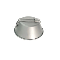 Ti-King 99.6% Pure Titanium Sierra Bowl Pot With Lid Folding