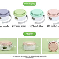 VTX-7809829 Portable Silicone Dog Bowl Rounded Shape Waterproof Manual Travel Food Water Feeder Includes Poop Bag Outdoor Use