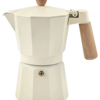 Quality Wooden and Aluminum Stovetop Espresso Maker Stylish