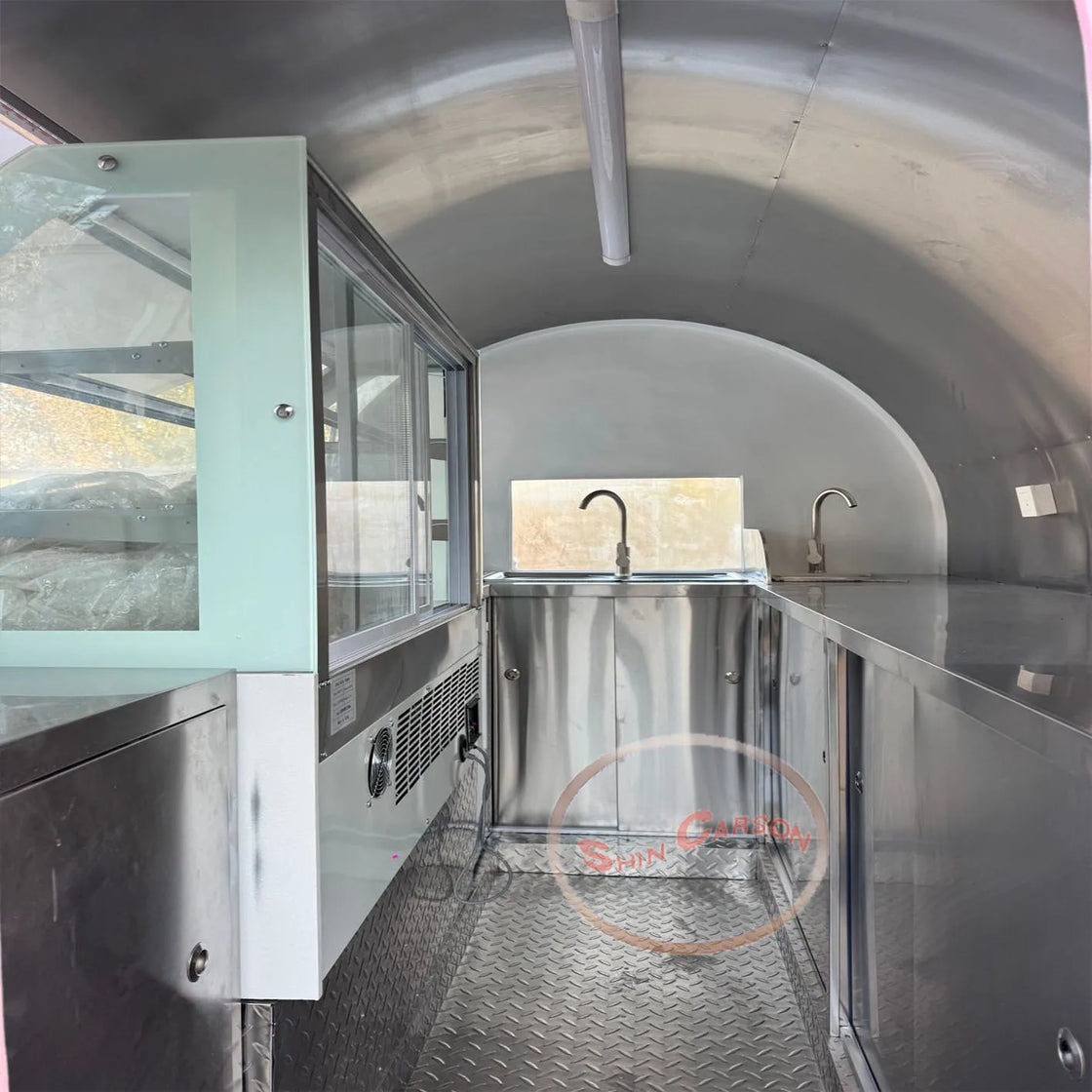 Wear-Resistant Fiberglass Mobile Street Food Trailer with GPS Tracking for Ice Cream and Fast Food Vending