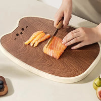 Food-Safe Wenge Wood Cutting Board, Cartoon Design, Thickene
