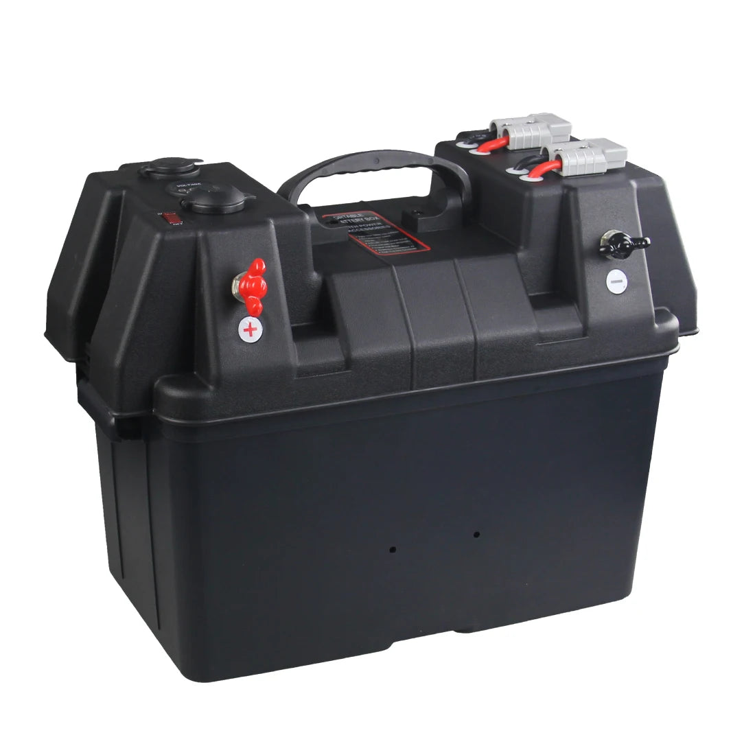 12V Dual Battery System Portable Battery Box with Dual USB Ports for RV, Van, SUV, ATV, Truck, and Marine