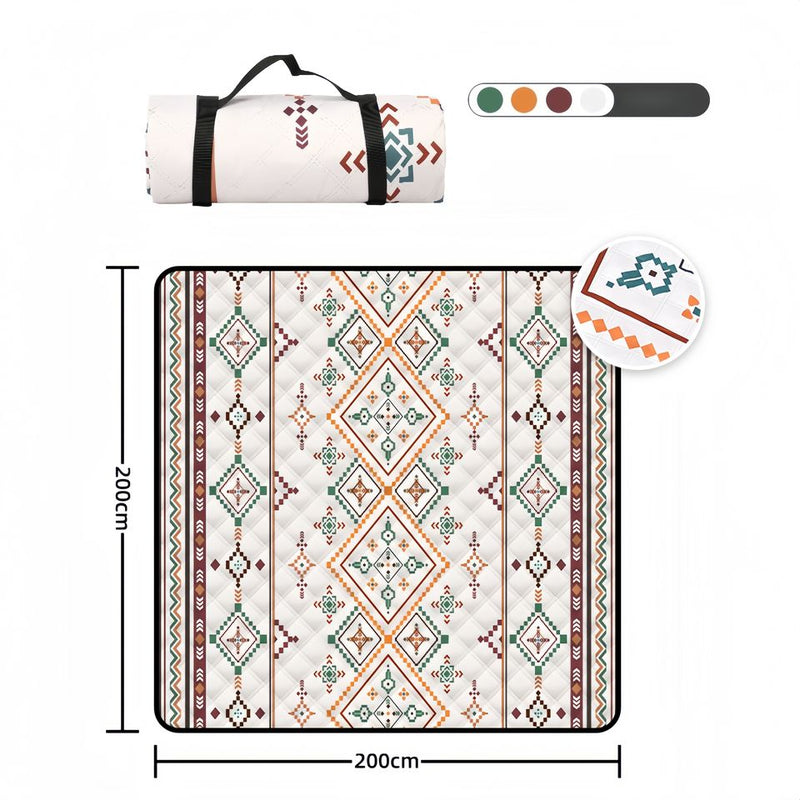 VTX-1839909 Extra Large Waterproof Picnic Mat Foldable Outdoor Blanket Moisture Proof Garden Park Camping Rug Family Travel