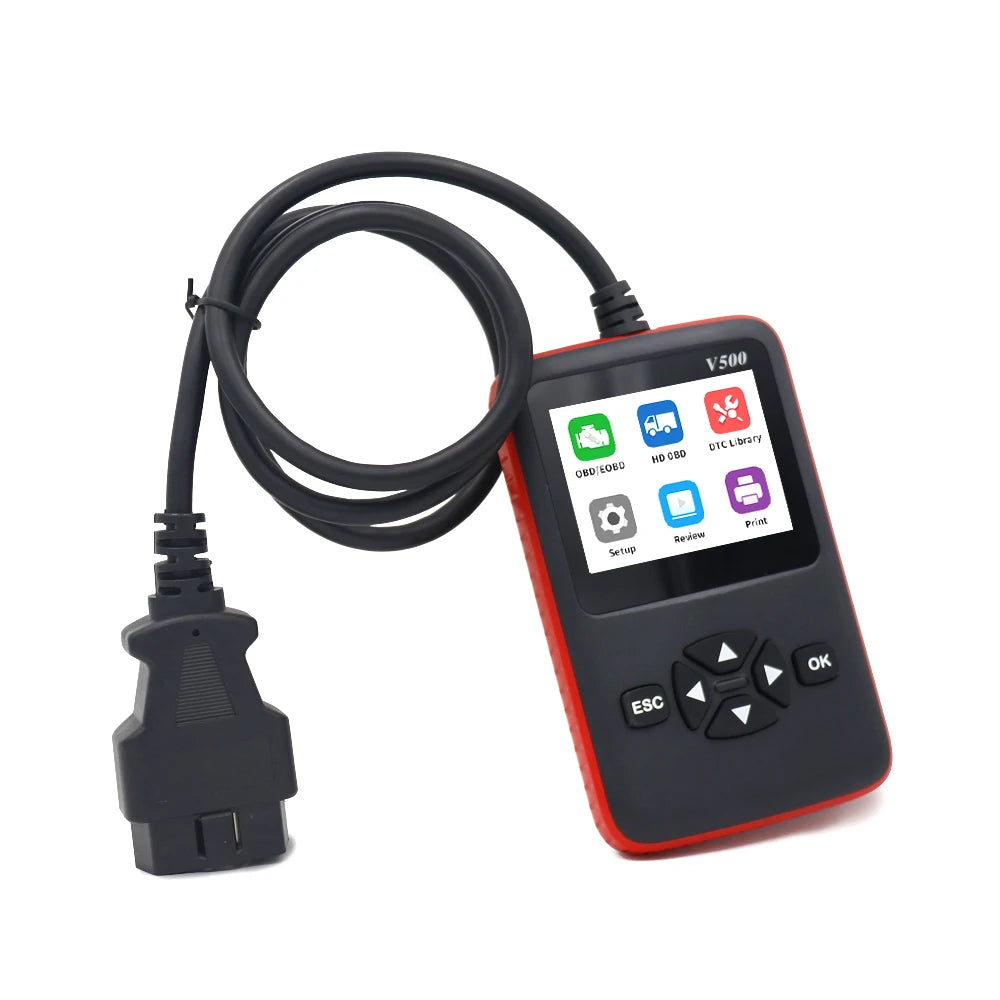 Diesel & Auto 2-in-1 OBD2 Code Reader Scanner for 12V 24V Trucks