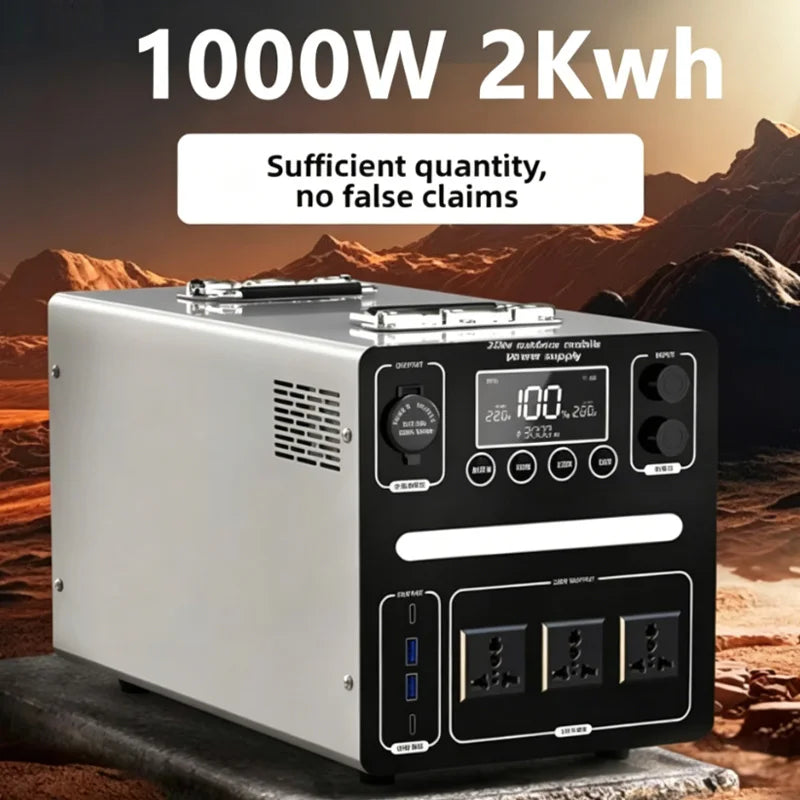 Portable Energy Storage Battery 220V 1000W-9000W for RVs, Camping, and Emergency Backup