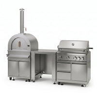 VTX-2921637 Commercial Food 304 Stainless Steel Outdoor Kitchen Modular L Shaped BBQ Island Home Prep Space Cooking Breakfast